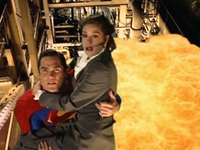 Dean Cain and Teri Hatcher in "Lois & Clark: The New Adventures of Superman."