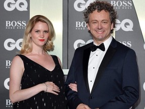 Michael Sheen (right) and Anna Lundberg attend the GQ Men Of The Year Awards 2019 at Tate Modern in London on Sept. 3, 2019.