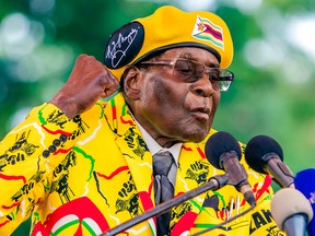 Zimbabwe's President Robert Mugabe is seen in a Nov. 8, 2017, file photo.