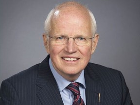 New Brunswick politician Greg Thompson, shown in a handout photo, who served in both the provincial and federal governments -- including time as minister of Veterans Affairs -- has died at the age of 72.