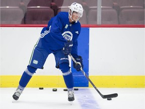 Loui Eriksson works out with some of his teammates last week at Rogers Arena.