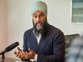 Federal NDP leader Jagmeet Singh at Postmedia (Vancouver Sun / The Province) in Vancouver, BC, September 24, 2019. On Wednesday he is visiting Vancouver and Port Moody.