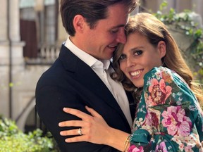 Undated picture released by Buckingham Palace shows Princess Beatrice and Edoardo Mapelli Mozzi in Italy, whose engagement has been announced today, in this handout obtained by Reuters on Thursday, Sept. 26, 2019.
