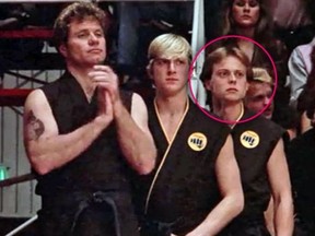 Robert Garrison (right) in a scene from The Karate Kid.