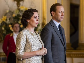 Olivia Colman and Tobias Menzies in "The Crown."
