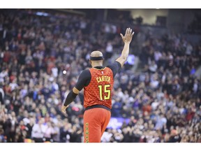 Atlanta Hawks forward Vince Carter (15) in Toronto, Ont. on Tuesday January 8, 2019. The Toronto Raptors host the Atlanta Hawks.