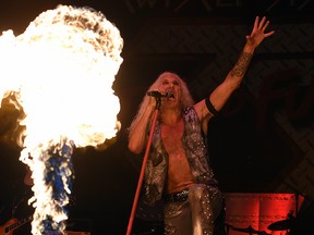 Dee Snider of the heavy metal band Twisted Sister performs during a concert at the Red Stage under the Nova Rock 2016 Festival on June 12, 2016, in Nickelsdorf, Austria.