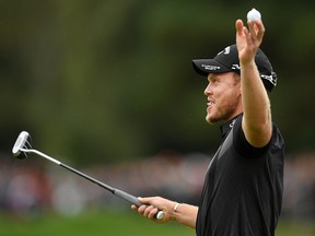 Danny Willett of England celebrates his victory in the BMW PGA Championship during Day Four of the BMW PGA Championship at Wentworth Golf Club on Sept. 22, 2019 in Virginia Water, U.K.