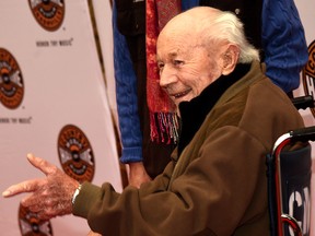 In this Oct. 25, 2015, file photo, Chuck Yeager attends The Country Music Hall of Fame 2015 Medallion Ceremony at the Country Music Hall of Fame and Museum in Nashville, Tenn.