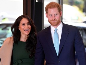 Prince Harry, Duke of Sussex and Meghan, Duchess of Sussex attend the WellChild awards at Royal Lancaster Hotel on October 15, 2019 in London, England.