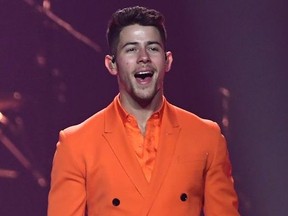 Recording artist Nick Jonas of Jonas Brothers performs during a stop of the group's Happiness Begins Tour at MGM Grand Garden Arena on October 18, 2019 in Las Vegas, Nevada.
