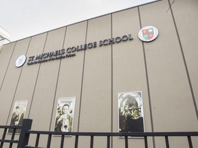 St. Michael's College School in Toronto on Nov. 19, 2018.