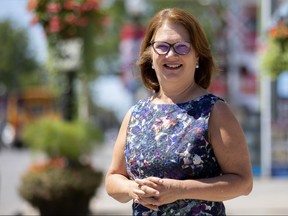 Former Liberal cabinet minister Jane Philpott is pictured outside her campaign office in Stouffville, Ont., on Wednesday, August 14, 2019. THE CANADIAN PRESS/Chris Young