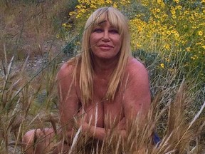 Suzanne Somers celebrated her 73rd birthday in the buff. (Instagram)
