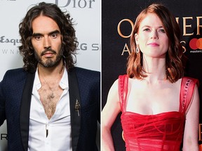 Russell Brand and Rose Leslie.
