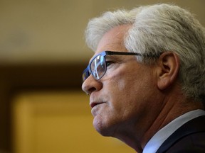 International Trade Minister Jim Carr says he has been diagnosed with a type of blood cancer and has started treatments. Minister Carr speaks in the foyer of the House of Commons on Parliament Hill in Ottawa on Thursday, June 13, 2019.