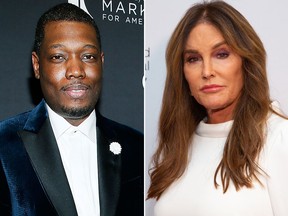 Michael Che, left, and Caitlyn Jenner. (Getty Images file photo)