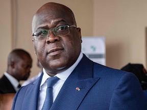 President Felix Tshisekedi reacts in Bukavu, DR Congo, on October 8, 2019. (TCHANDROU NITANGA/AFP via Getty Images)