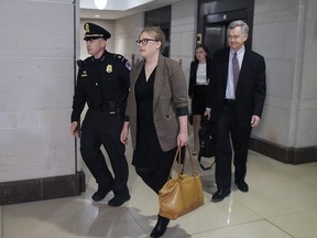 Catherine Croft, a specialist on Ukraine with the State Department arrives for a closed-door deposition at the U.S. Capitol in Washington, D.C., on Oct. 30, 2019.