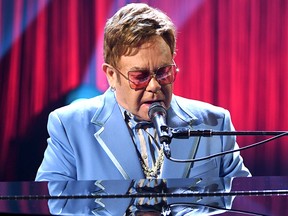 Elton John performs live on stage at iHeartRadio ICONS with Elton John: Celebrating The Launch Of Elton John’s Autobiography, "Me" at the iHeartRadio Theater Los Angeles on Oct. 16, 2019.