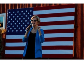 Democratic 2020 U.S. presidential candidate and U.S. Senator Elizabeth Warren (D-MA) speaks at a campaign stop in Hollis, New Hampshire, U.S., September 27, 2019.