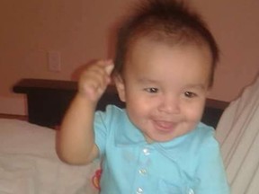 Anthony Raine, 19 months old, was found dead near a church in Edmonton on Friday, April 21, 2017.