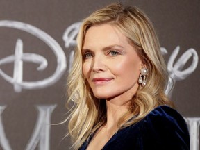 Actor Michelle Pfeiffer poses as she attends the European premiere of "Maleficent: Mistress of Evil" in Rome, Italy, October 7, 2019.