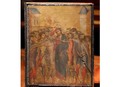 The painting "Christ Mocked", a long-lost masterpiece by Florentine Renaissance artist Cimabue in the late 13th century, which was found months ago hanging in an elderly woman's kitchen in the town of Compiegne, is displayed in Paris, France, September 24, 2019.