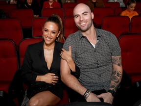 Jana Kramer and Mike Caussin attend the 2019 iHeartRadio Music Awards which broadcasted live on FOX at the Microsoft Theater on March 14, 2019 in Los Angeles. (Rich Fury/Getty Images for iHeartMedia)