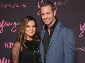 Mariska Hargitay and Peter Hermann  attend "Younger" Season 6 premiere at William Vale Hotel on June 4, 2019 in New York City. (Dimitrios Kambouris/Getty Images)