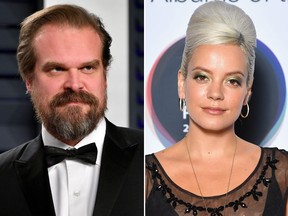 David Harbour and Lily Allen. (Getty Images file photo)