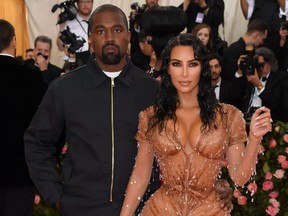 Kim Kardashian and Kanye West arrive for the 2019 Met Gala at the Metropolitan Museum of Art in New York City, on May 6, 2019.