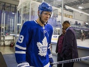 Toronto Maple Leafs Jason Spezza during training camp at the Ford Performance Centre in the Etobicoke area of Toronto on Thursday Sept. 12, 2019.