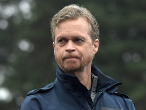 Nike chief executive officer Mark Parker reacts during the Nike Cross Nationals at Glendoveer Golf Course in Portland, Oregon, Dec. 1, 2018. (Kirby Lee-USA TODAY Sports/file photo)