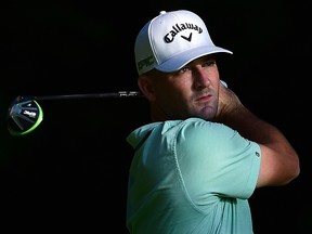 Matt Every plays his tee shot during the first round of the Wyndham Championship at Sedgefield Country Club on August 17, 2017 in Greensboro, N.C. (Jared C. Tilton/Getty Images)