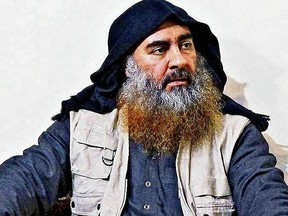 Late Islamic State leader Abu Bakr al-Baghdadi is seen in an undated picture released by the U.S. Department of Defense in Washington, U.S. October 30, 2019.