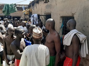 People are pictured after being rescued by police in Sabon Garin, in Daura local government area of Katsina state, Nigeria October 14, 2019. (REUTERS/Stringer)