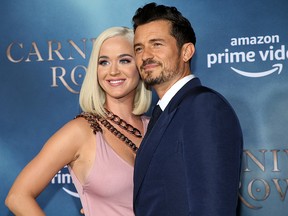 Katy Perry and Orlando Bloom attend the L.A. premiere of Amazon's "Carnival Row" at TCL Chinese Theatre on Aug. 21, 2019 in Hollywood, Calif.