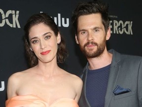 Lizzy Caplan and Tom Riley at the Premiere of Hulu's Castle Rock Season 2.