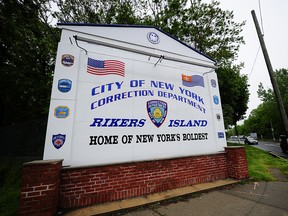 A view of the entrance to Rikers Island penitentiary complex in New York, May 17, 2011. (EMMANUEL DUNAND/AFP/Getty Images)