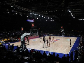 The Indiana Pacers play the Sacramento Kings in a NBA preseason friendly at the NSCI Dome, Mumbai, India, Oct. 5, 2019. (REUTERS/Francis Mascarenhas)