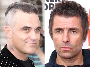 Robbie Williams and Liam Gallagher. (Getty Images)