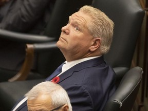 Ontario Premier Doug Ford attends question period in the Ontario legislature in Toronto on Tuesday October 29, 2019. THE CANADIAN PRESS/Chris Young