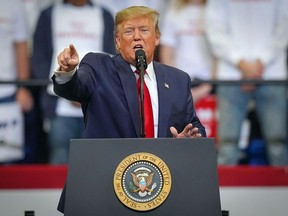 U.S. President Donald Trump speaks during a campaign rally at the Rupp Arena on November 4, 2019 in Lexington, Kentucky.