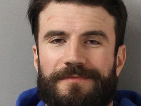 In this handout provided by the Nashville Police Department, country singer Sam Hunt poses for a mugshot image after being arrested on DUI charges Nov. 21, 2019 in Nashville, Tenn. (Nashville Police Department via Getty Images)
