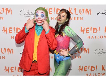Jamie McCarthy, left, and Megan Thompson attend Heidi Klum's 20th Annual Halloween Party presented by Amazon Prime Video and SVEDKA Vodka at Cathedrale New York on Oct. 31, 2019 in New York City.