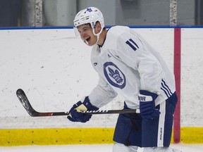 Zach Hyman skating with the team at Toronto Maple Leaf practice in Toronto on Friday October 11, 2019. Craig Robertson/Toronto Sun/Postmedia Network