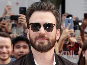 Chris Evans attends the "Knives Out" premiere during the 2019 Toronto International Film Festival at Princess of Wales Theatre on Sept. 7, 2019, in Toronto.