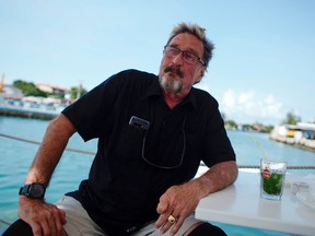 John McAfee, co-founder of McAfee Crypto Team and CEO of Luxcore and founder of McAfee Antivirus, speaks during an interview in Havana, Cuba, July 4, 2019.