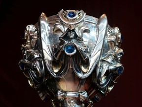 A view of the trophy for the League of Legends World Championship Finals in Paris, France November 8, 2019.